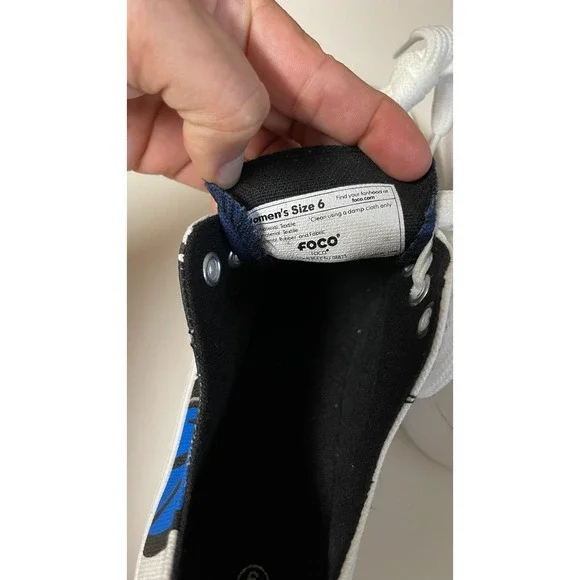 Women's White Dallas Mavericks Platform Canvas Shoes size‎ 6 - Picture 8 of 8